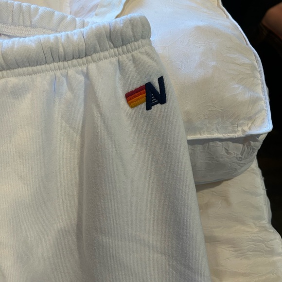 Aviator Nation White joggers with Colorful Stripes - Picture 7 of 7